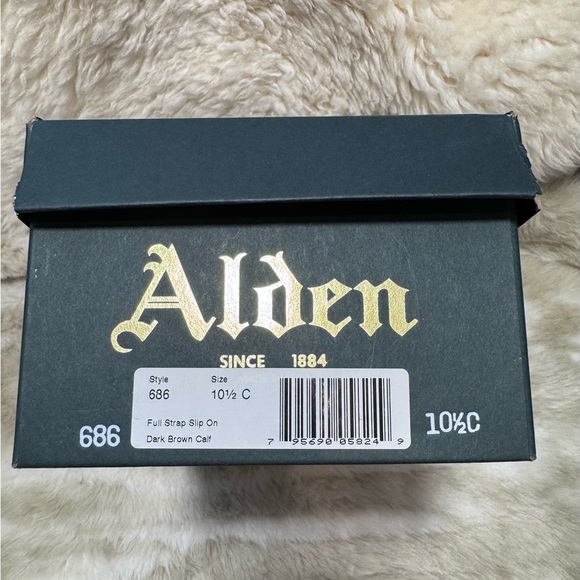 Alden Men’s Dark Brown Leather Full Strap Slip-On Loafers Size 10.5C - Picture 11 of 11